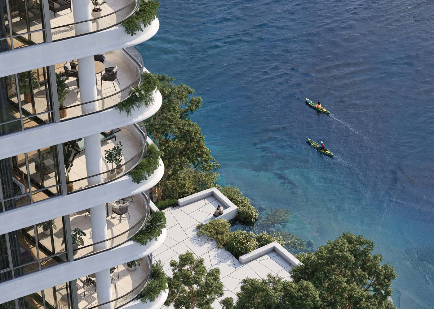 Rhodes Bay 项目宣传图（可能为效果图）